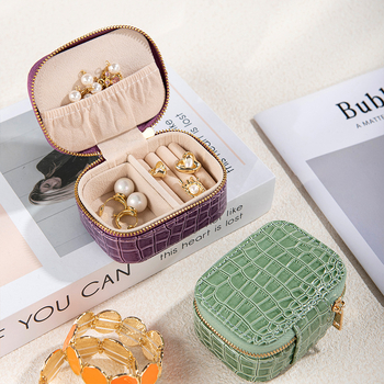 Кутия за бижута JY-0012, Cortex материал, Leisure стил, едноцветен дизайн