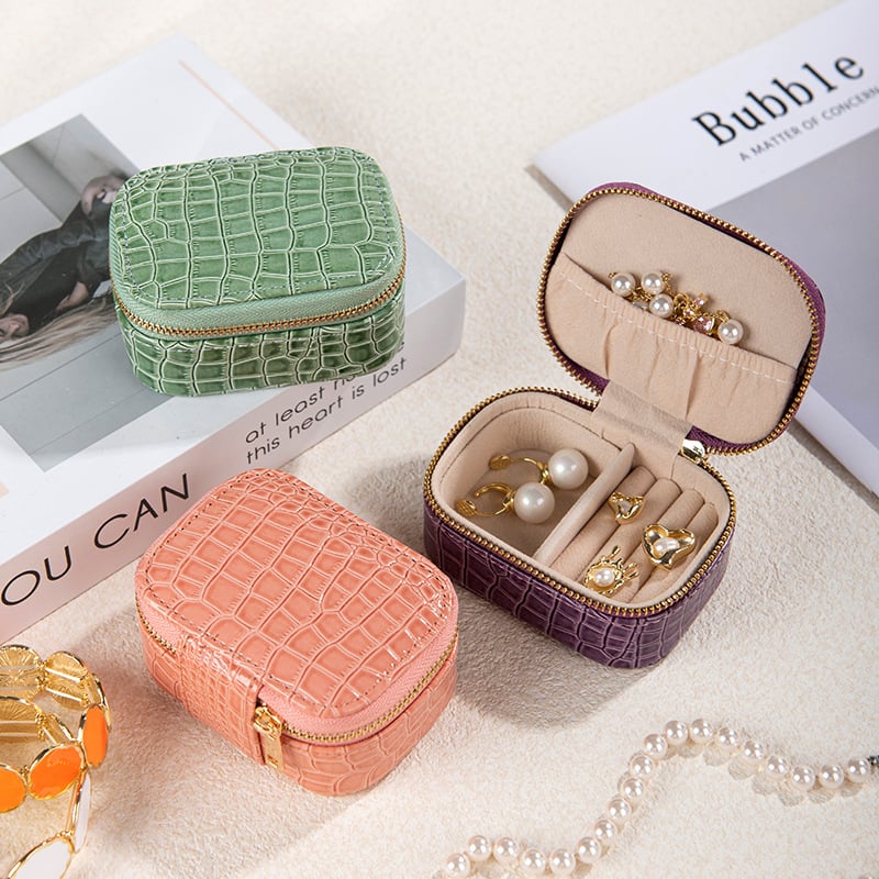 Кутия за бижута JY-0012, Cortex материал, Leisure стил, едноцветен дизайн