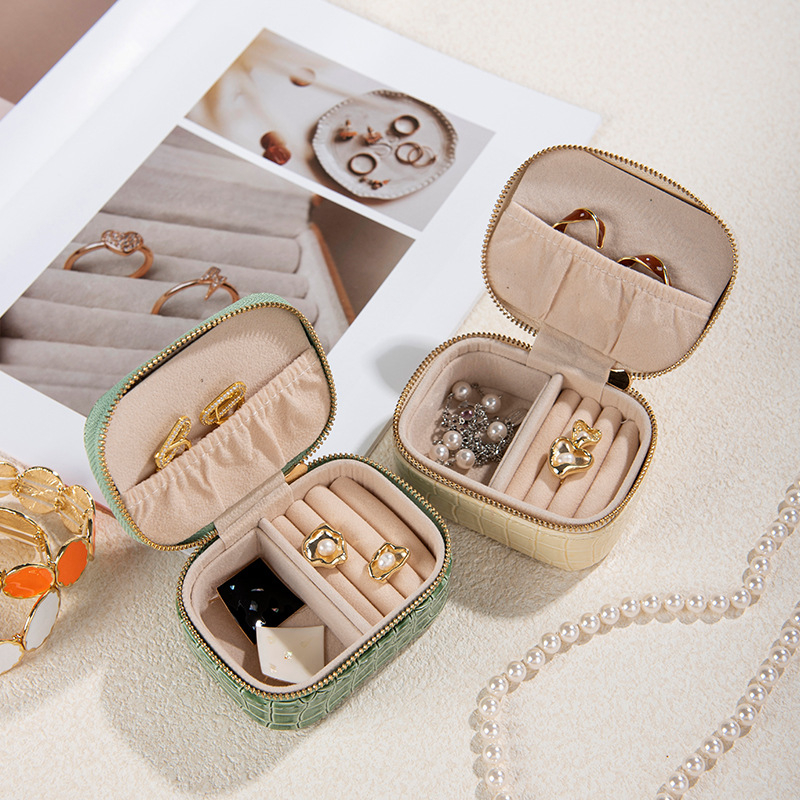 Кутия за бижута JY-0012, Cortex материал, Leisure стил, едноцветен дизайн