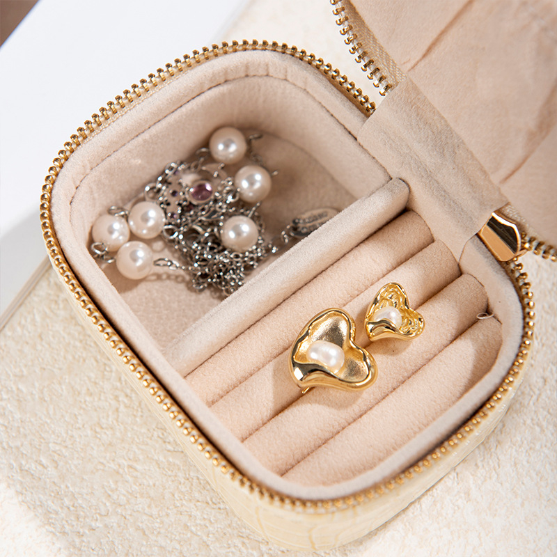 Кутия за бижута JY-0012, Cortex материал, Leisure стил, едноцветен дизайн