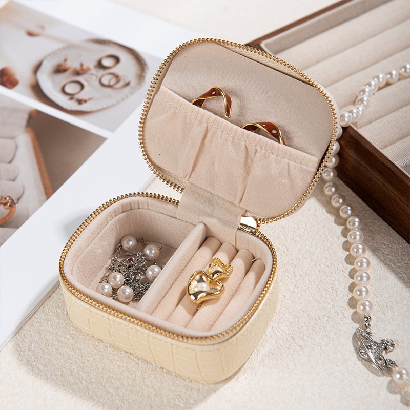 Кутия за бижута JY-0012, Cortex материал, Leisure стил, едноцветен дизайн