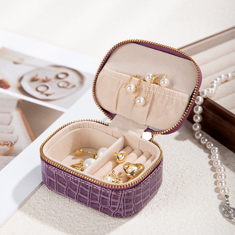 Кутия за бижута JY-0012, Cortex материал, Leisure стил, едноцветен дизайн