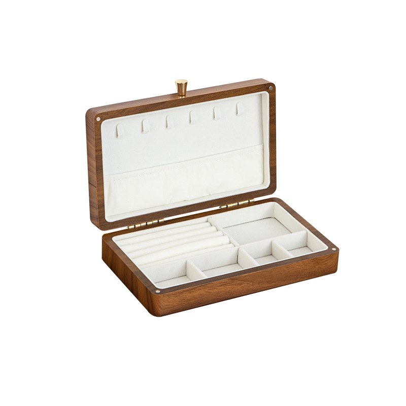 Drvena kutija za nakit s prugastim uzorkom, čvrst materijal