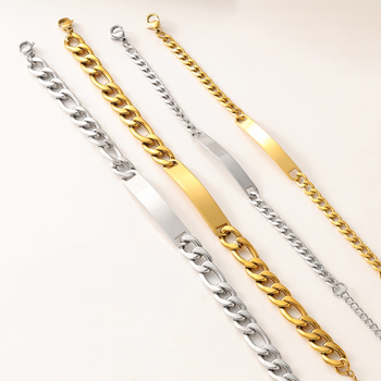 Narukvica od nehrđajućeg čelika za parove, jednostavan stil, geometrijski oblik, mogućnost personalizacije.