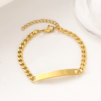 Narukvica od nehrđajućeg čelika za parove, jednostavan stil, geometrijski oblik, mogućnost personalizacije.