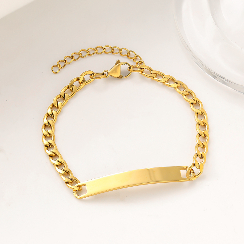 Narukvica od nehrđajućeg čelika za parove, jednostavan stil, geometrijski oblik, mogućnost personalizacije.