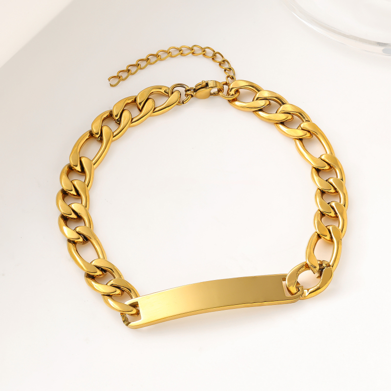 Narukvica od nehrđajućeg čelika za parove, jednostavan stil, geometrijski oblik, mogućnost personalizacije.