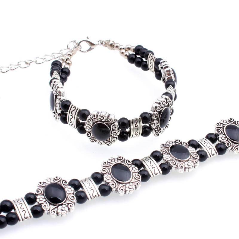 Dianqia jewelry Brățară din aliaj – placare electro, design geometric unisex, cu încrustații din pietre artificiale (B0204)