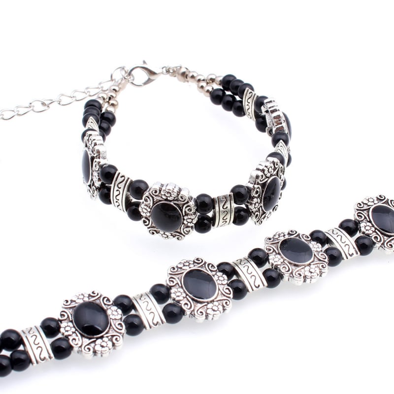 Dianqia jewelry Brățară din aliaj – placare electro, design geometric unisex, cu încrustații din pietre artificiale (B0204)