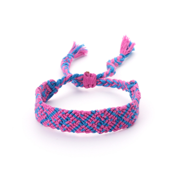 Tibeti stílusú női karkötő, kézzel készített, dinnyemintás geometriai minta, zsinór anyagból