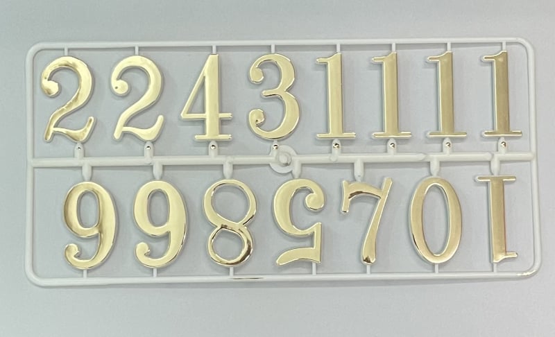 DIY табела за цифри за стенен часовник с арабско позлатяване – лепящ аксесоар, ново (арабско позлатяване, DIY аксесоар, лепящо, ново)