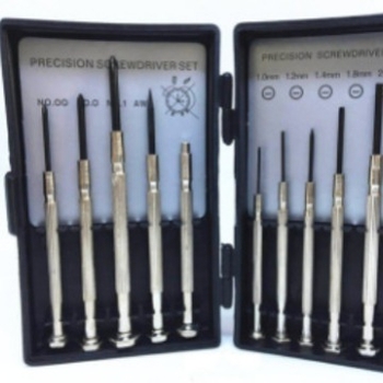 Σετ κατσαβιδιών ρολογιών από χρωμιοβάνιο ατσάλι Cr_V, μαγνητικό, χωρίς μόνωση, βάρος 0.1 kg