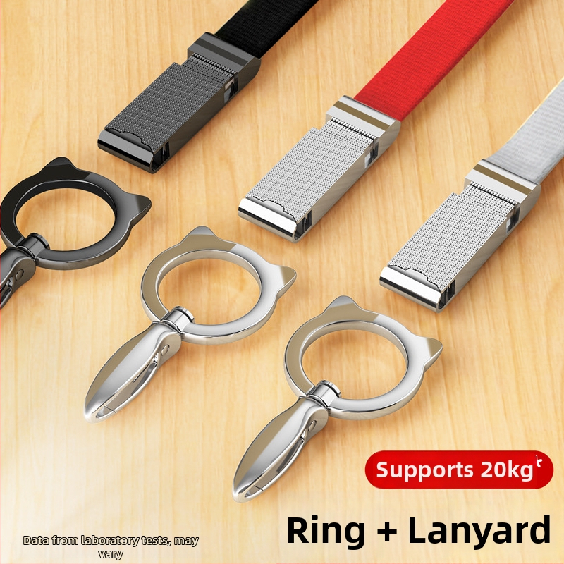 Mobilo tālruņa lanyards - YAGEEN, Universāls stils, Personalizācija pieejama, Logotipa drukāšana iespējama, Metāla sprādze