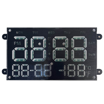 Акрилен стенен часовник-панел за всекидневна с вечен календар и LED дисплей на английски