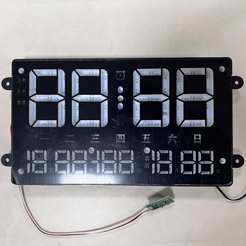 Акрилен стенен часовник-панел за всекидневна с вечен календар и LED дисплей на английски