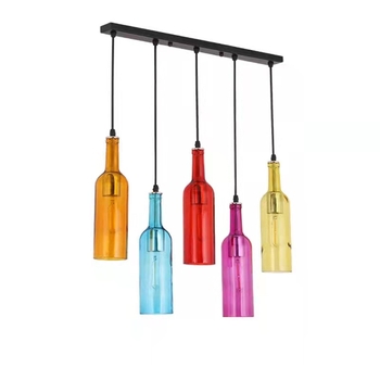 Стъклен полилей-пендент, LED лампа, модел E27, 220V, 1 източник светлина