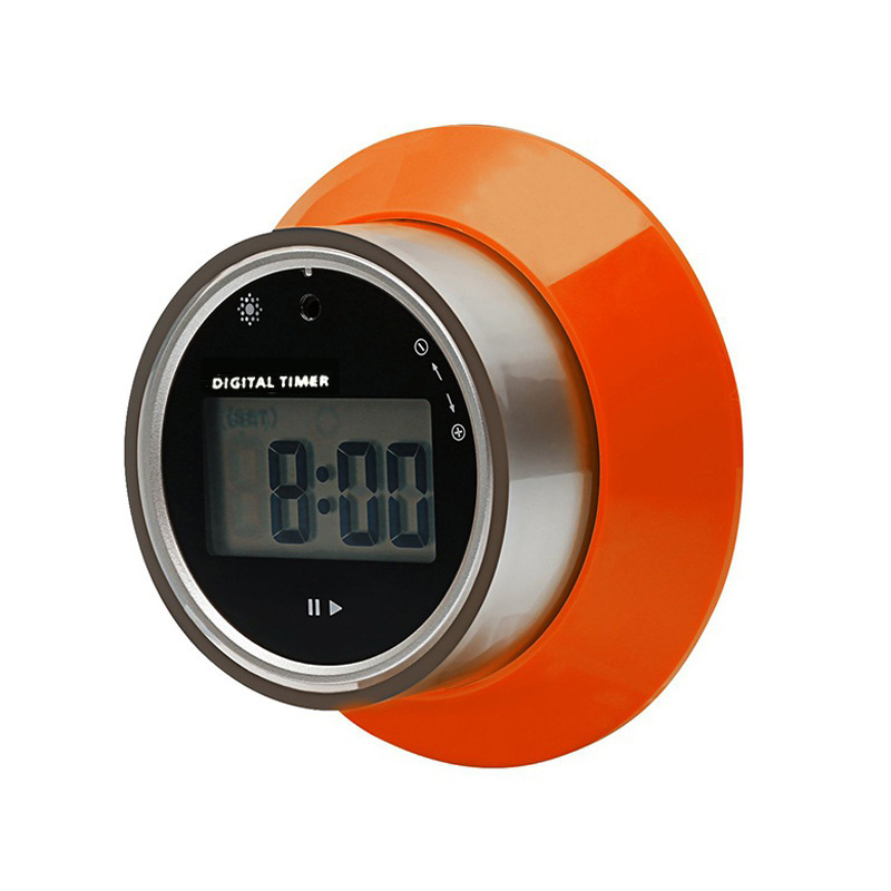 Digitaalne köögitaimer LCD-ekraaniga, taimerifunktsioon, ümmargune plastikust korpus (patareidega toidetav)