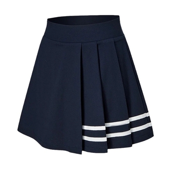 Κορεατικού στυλ αθλητική πλισέ φούστα, υψηλή μέση, διπλό στρώμα, σύνθεση υφάσματος 75% νάιλον / 25% σπάντεξ, με επένδυση, κατάλληλη για τένις, μπιτμίντον και γκολφ
