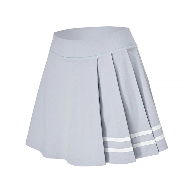 Κορεατικού στυλ αθλητική πλισέ φούστα, υψηλή μέση, διπλό στρώμα, σύνθεση υφάσματος 75% νάιλον / 25% σπάντεξ, με επένδυση, κατάλληλη για τένις, μπιτμίντον και γκολφ