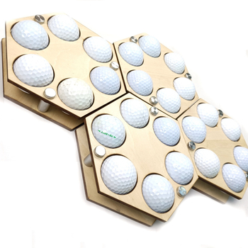 Drveni golf-stalak s šesterokutnim uzorkom saća, borovo drvo, polu ručna i polu mehanička izrada