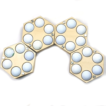 Drveni golf-stalak s šesterokutnim uzorkom saća, borovo drvo, polu ručna i polu mehanička izrada