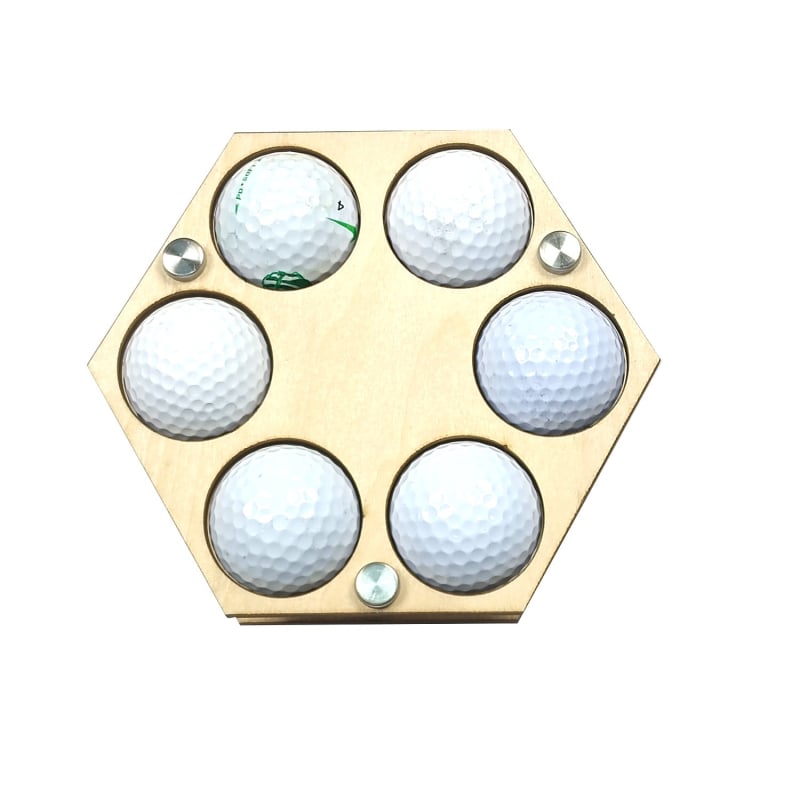 Drveni golf-stalak s šesterokutnim uzorkom saća, borovo drvo, polu ručna i polu mehanička izrada