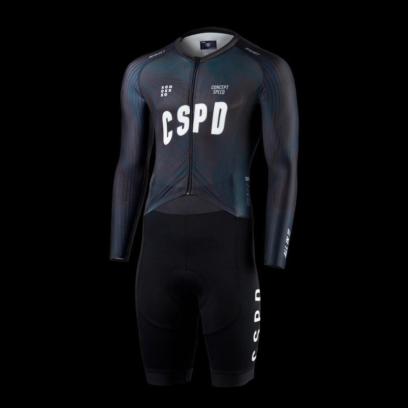 Unisex ποδηλατική φόρμα με μακριά μανίκια, αεροδυναμική, πολυεστέρας με γρήγορο στέγνωμα, καλοκαίρι