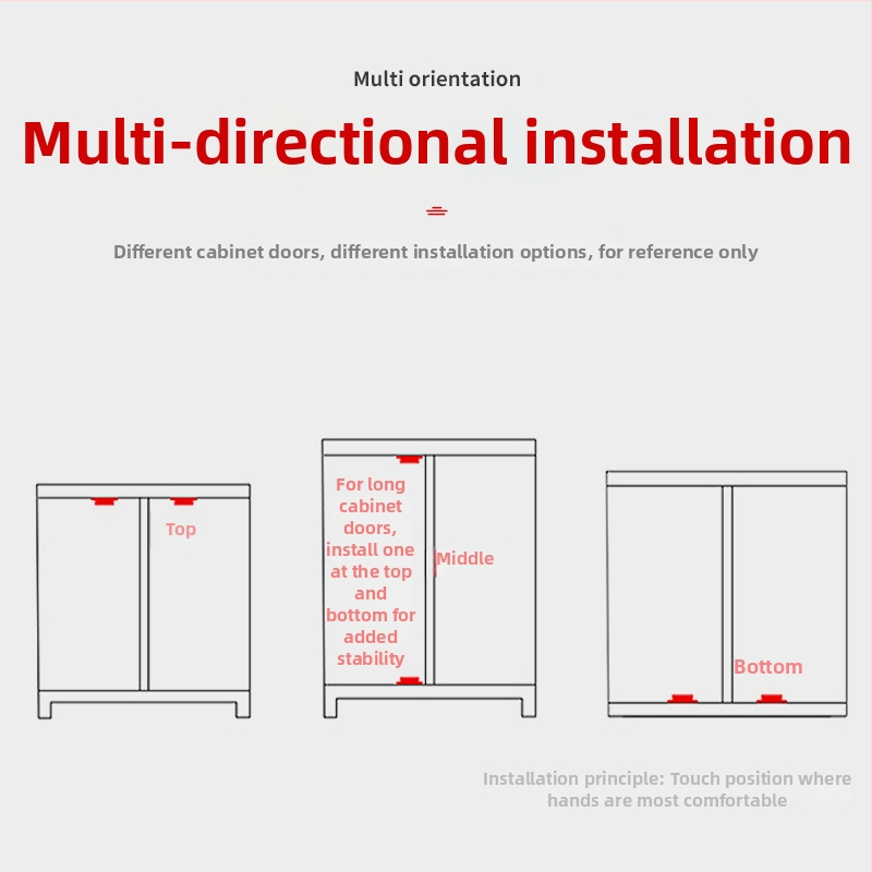 Nerūsējošā tērauda skapja durvju magnētisks aizvērējs, Yijia zīmols, model Cabinet door magnetic 01, piemērots skapju durvīm, mūsdienīgs minimālisma stils
