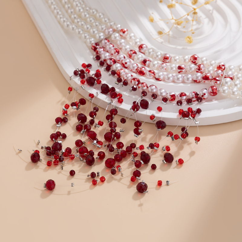 Ogrlica od legure s privjeskom od legure, elektroplatinirani završni sloj, dizajn U oblika, standardni lanac