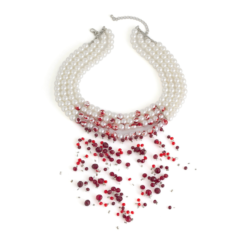 Ogrlica od legure s privjeskom od legure, elektroplatinirani završni sloj, dizajn U oblika, standardni lanac