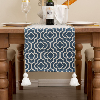 Декоративна кърпа за маса My Yang – полиестер-памучна смес, 60% полиестер / 40% памук, геометричен принт