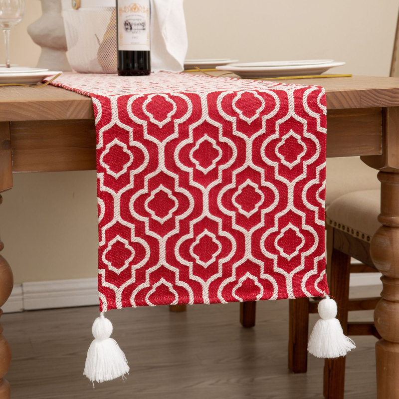 Декоративна кърпа за маса My Yang – полиестер-памучна смес, 60% полиестер / 40% памук, геометричен принт
