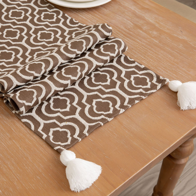 Декоративна кърпа за маса My Yang – полиестер-памучна смес, 60% полиестер / 40% памук, геометричен принт