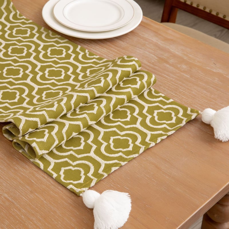 Декоративна кърпа за маса My Yang – полиестер-памучна смес, 60% полиестер / 40% памук, геометричен принт