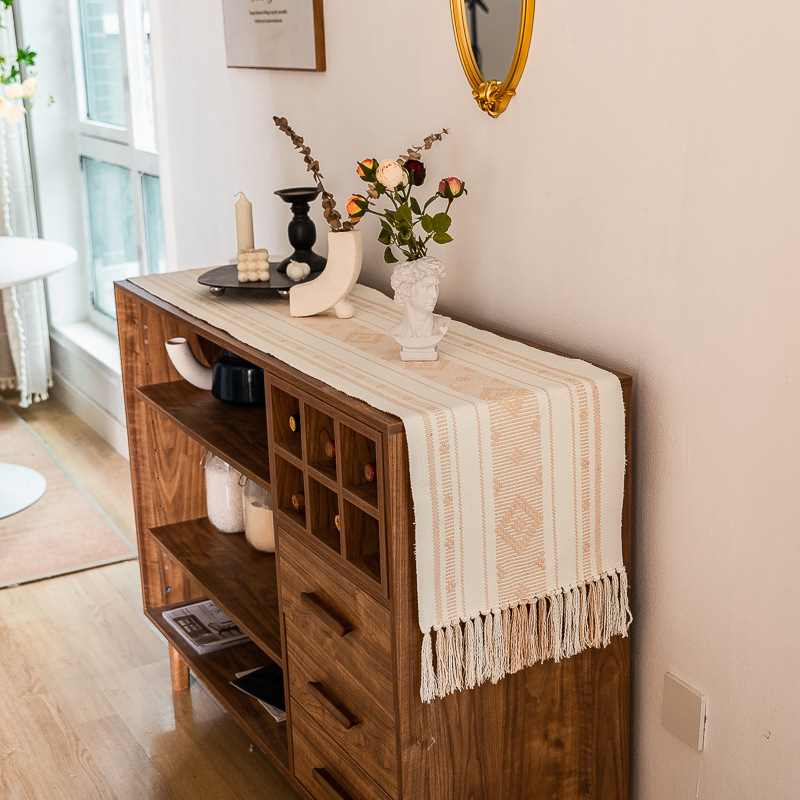 Stolni bežnik s prugastim uzorkom, modernistički minimalistički stil, prilagodljiva obrada