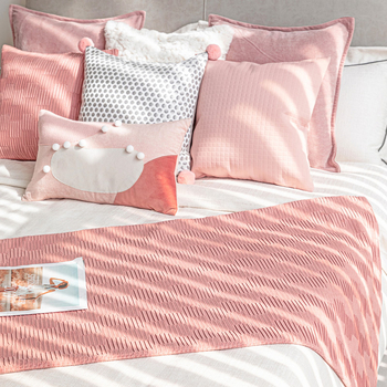 Nordic-stiilis laste magamistoa voodipesukomplekt koos peapadi ja voodiriba runneriga | polüestermaterjal | kohandatav | logotrükk saadaval | ühtlase värvi muster