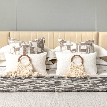 Voodikomplekt – Žakardikangas; Geomeetriline muster; Lihtne stiil; Hotellikasutuseks (Žakardikangas; geomeetriline muster; lihtne stiil; hotellikasutuseks; mitmeosaline komplekt)