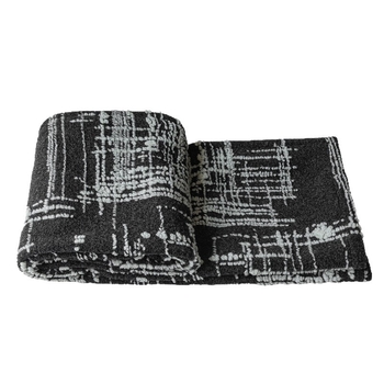 Voodi jooksja vurrudega (polüester, moodne minimalistlik stiil, geomeetriline abstraktne muster, hotellistiil, kvaliteetne toode)