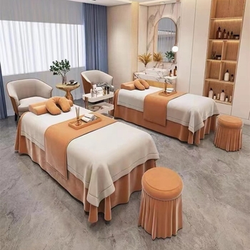 Fan shuyao nubuk voodi kate – harjatud kudumine, reaktiivne trükk ja värvimine, moodsalt minimalistlik stiil