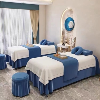 Fan shuyao nubuk voodi kate – harjatud kudumine, reaktiivne trükk ja värvimine, moodsalt minimalistlik stiil