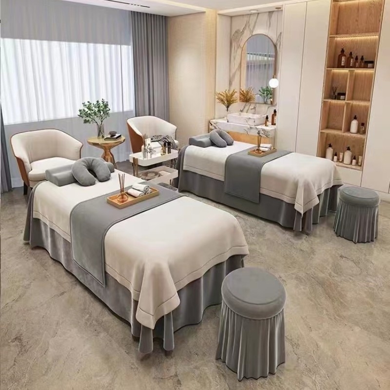 Fan shuyao nubuk voodi kate – harjatud kudumine, reaktiivne trükk ja värvimine, moodsalt minimalistlik stiil