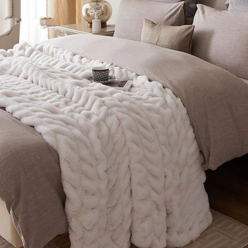 Полиестерово одеяло с балонеста текстура, зима, 500 г, еднотонно, 80% полиестер