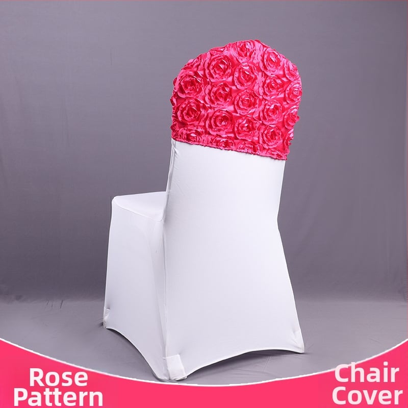 Pulmade jaoks mõeldud tooli seljatoe kate roosi motiiviga – segamaterjal, elastne õmblus, hotellikvaliteet, ühekordse sobivus, litsentsiga erimärgiga