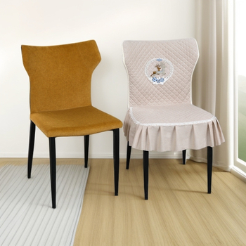 T-oblik navlaka za stolicu za blagovaonu, elastična tkanina, skandinavski stil, geometrijski uzorak, protuklizno i zaštita od prašine