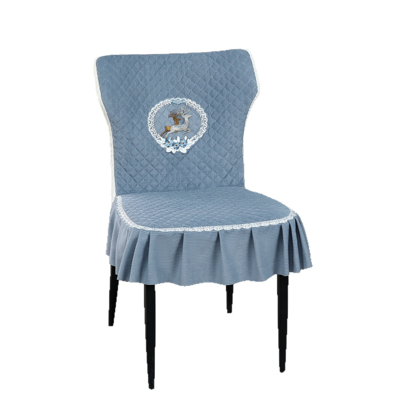 T-oblik navlaka za stolicu za blagovaonu, elastična tkanina, skandinavski stil, geometrijski uzorak, protuklizno i zaštita od prašine