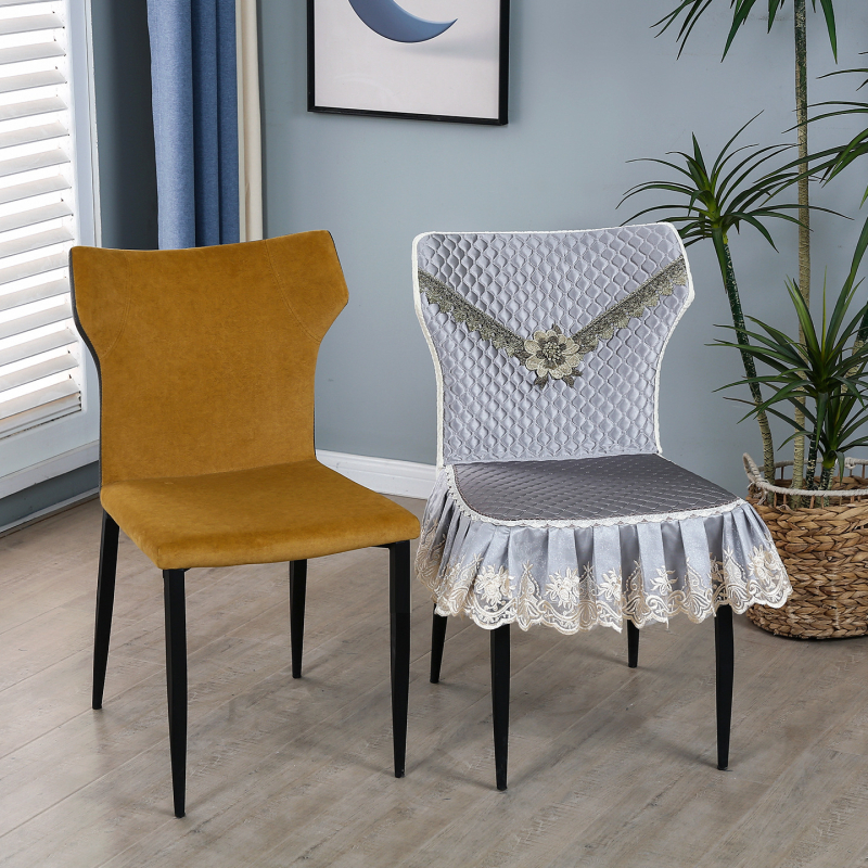 T-oblik navlaka za stolicu za blagovaonu, elastična tkanina, skandinavski stil, geometrijski uzorak, protuklizno i zaštita od prašine