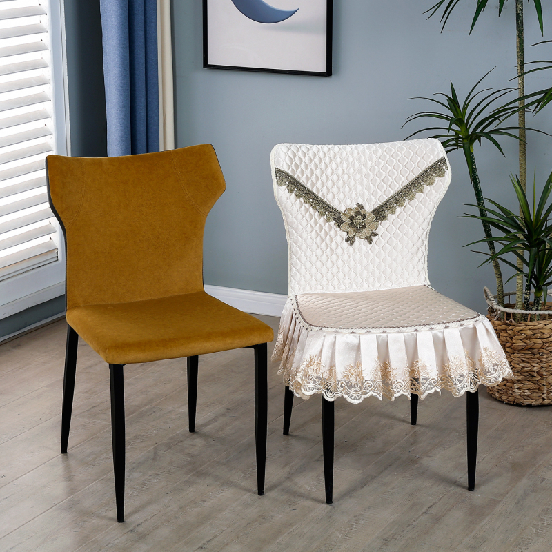 T-oblik navlaka za stolicu za blagovaonu, elastična tkanina, skandinavski stil, geometrijski uzorak, protuklizno i zaštita od prašine