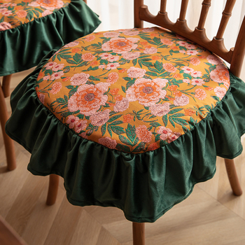 Μαξιλάρι καρέκλας σε σχήμα υποδοχής αλόγου, φλοράλ μοτίβο, πολυεστερικό ύφασμα, γέμισμα από σκληρό βάμβακα, αντιολισθητική επιφάνεια, διαθεσιμότητα παραμετροποίησης