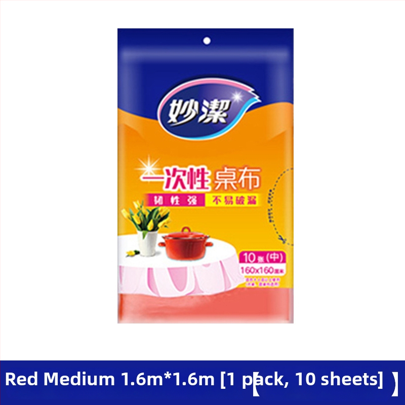 Vienreizējais galda klāts no PE, kvadrāta formā, biezāks, bez raksta, nav bioloģiski noārdāms.