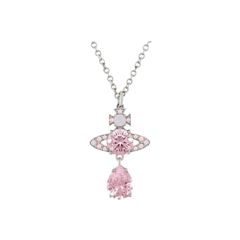Žensko kolije Opal Pink Diamond Mermaid Tears, privjesak u kapljastom obliku od cirkona, bakar premazan pravim zlatom, O- lanac, 41–50 cm